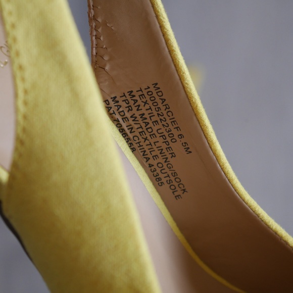 Material Girl yellow sling back stilettos | size 6.5 - Picture 5 of 6